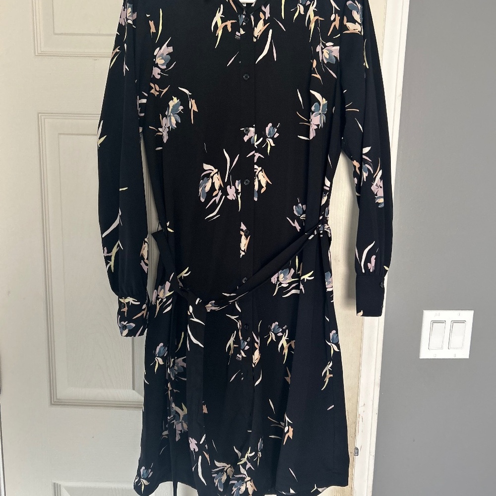 Black dress with flowers